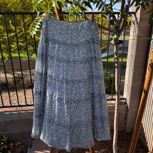SUNDANCE TIERED SILK SKIRT SIZE 12